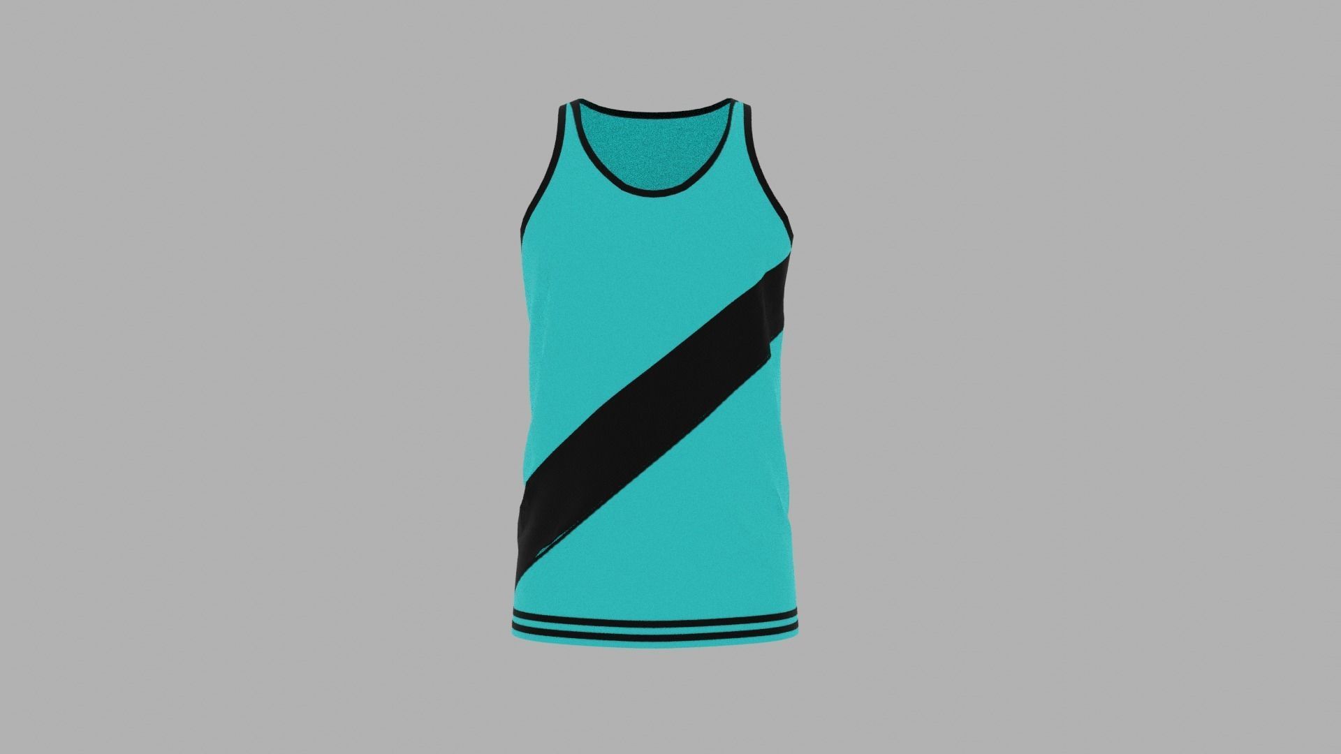 Tank Top Low-poly 3D model_1