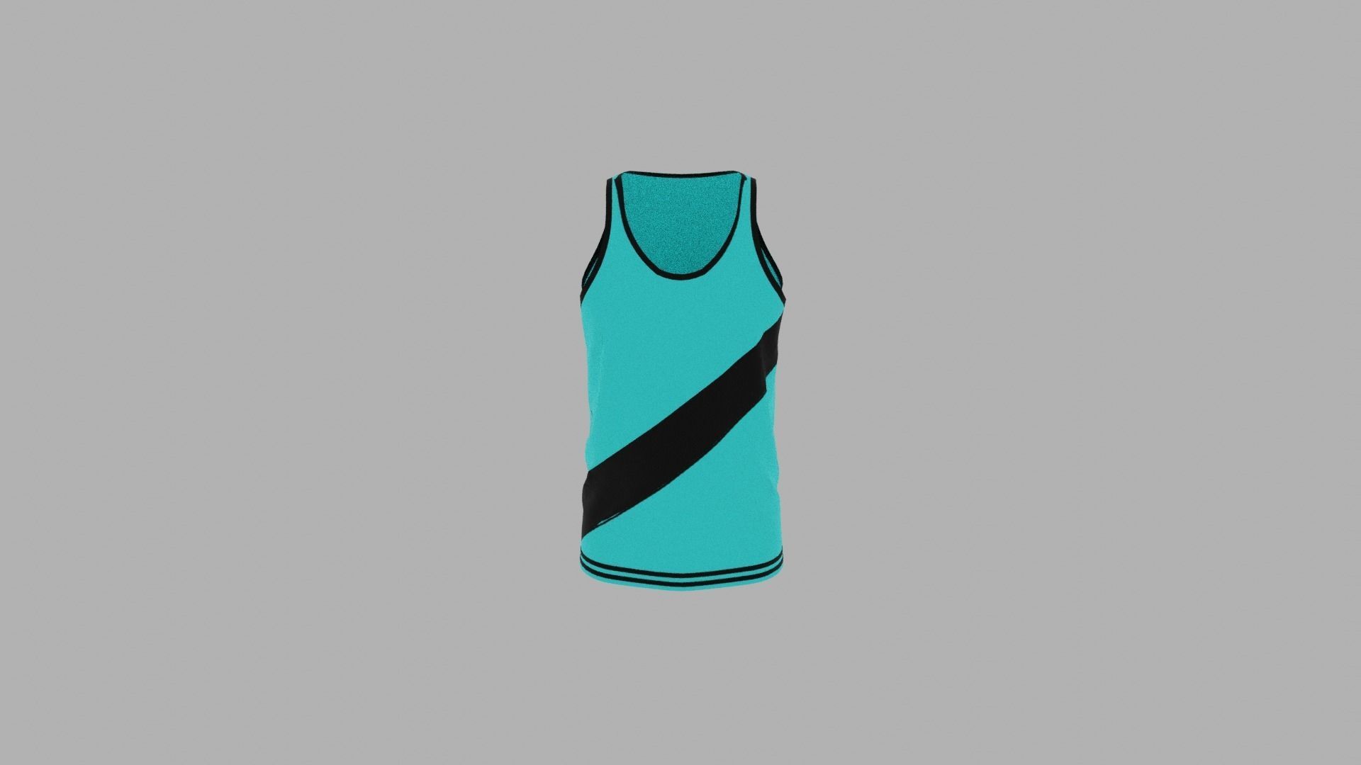 Tank Top Low-poly 3D model_5