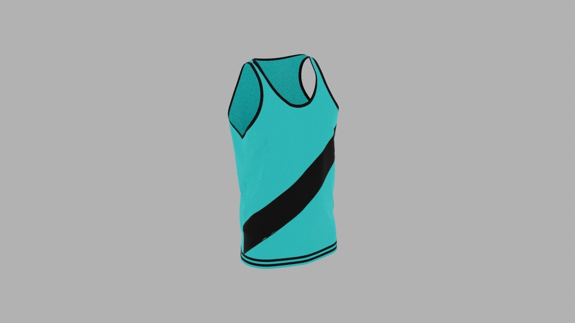 Tank Top Low-poly 3D model_4