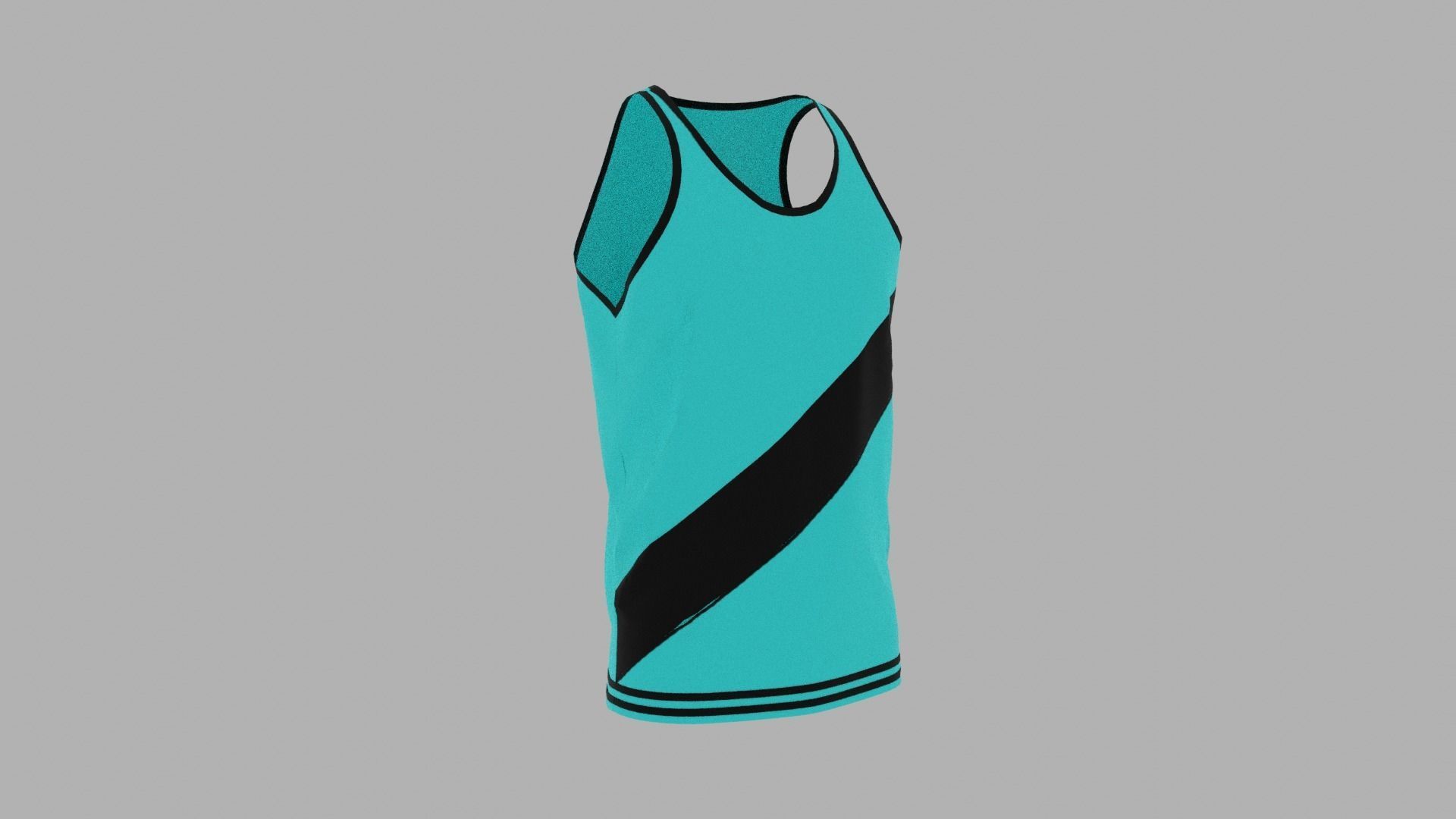 Tank Top Low-poly 3D model_3