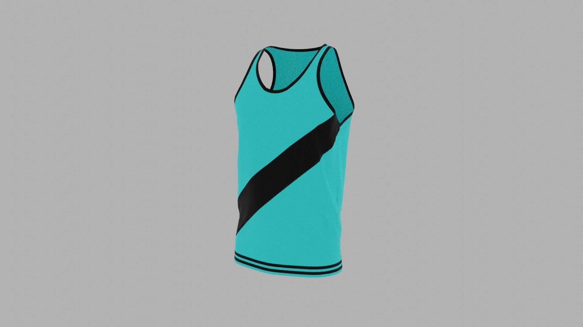 Tank Top Low-poly 3D model_2