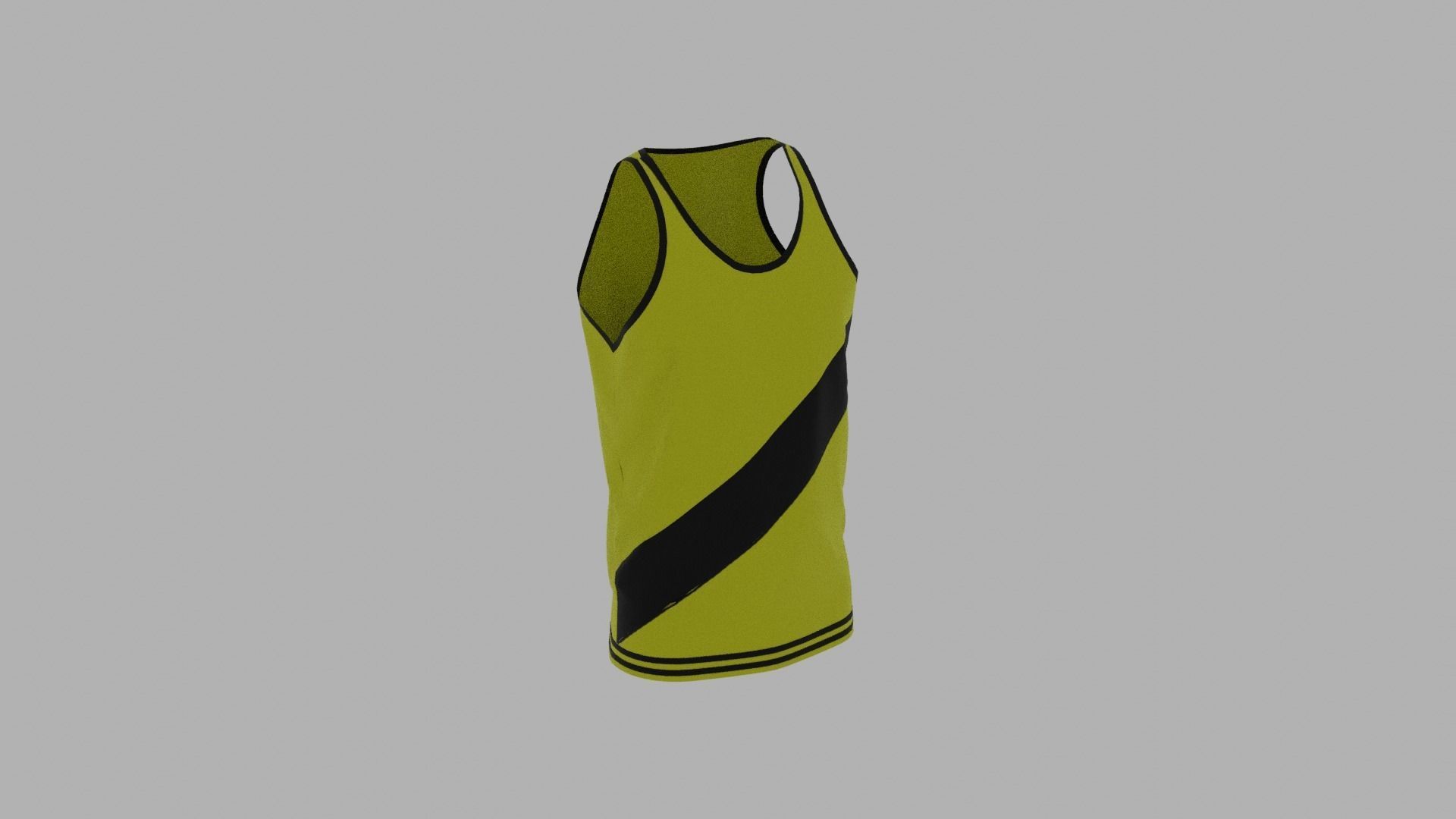 Tank Top Low-poly 3D model_4