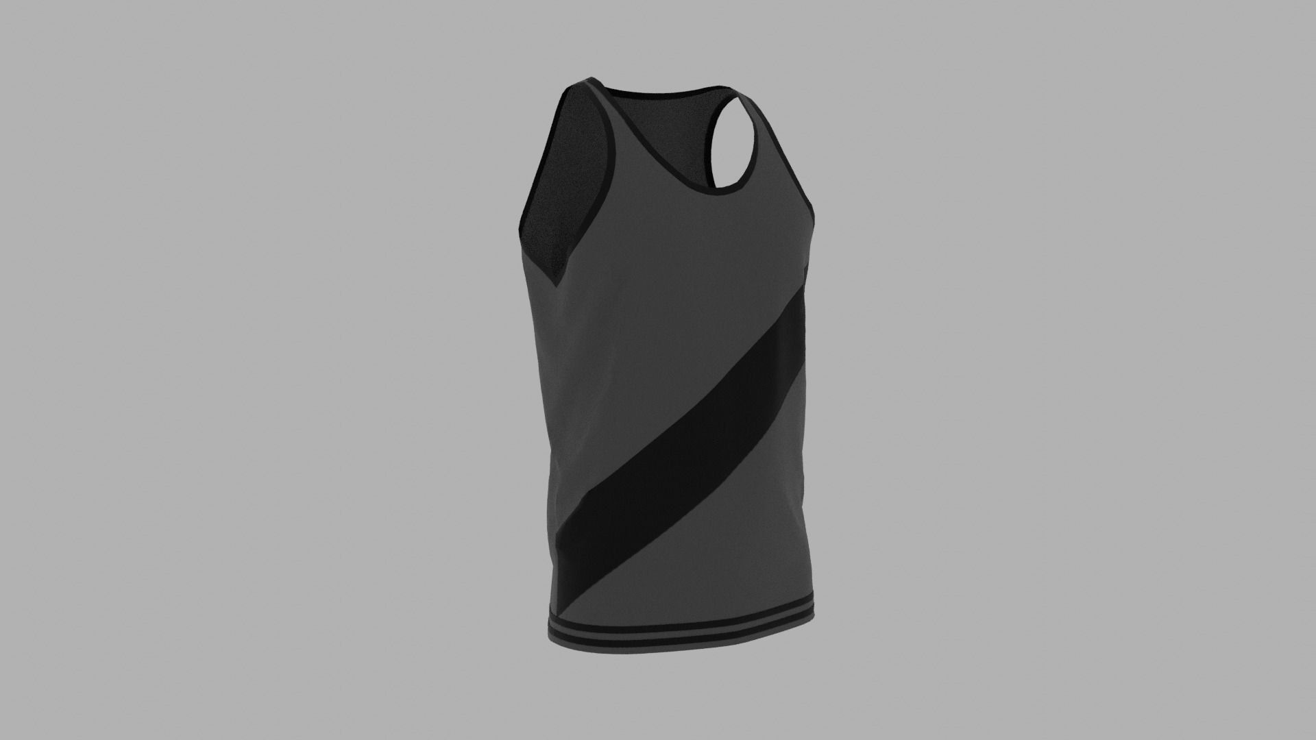 Tank Top Low-poly 3D model_3