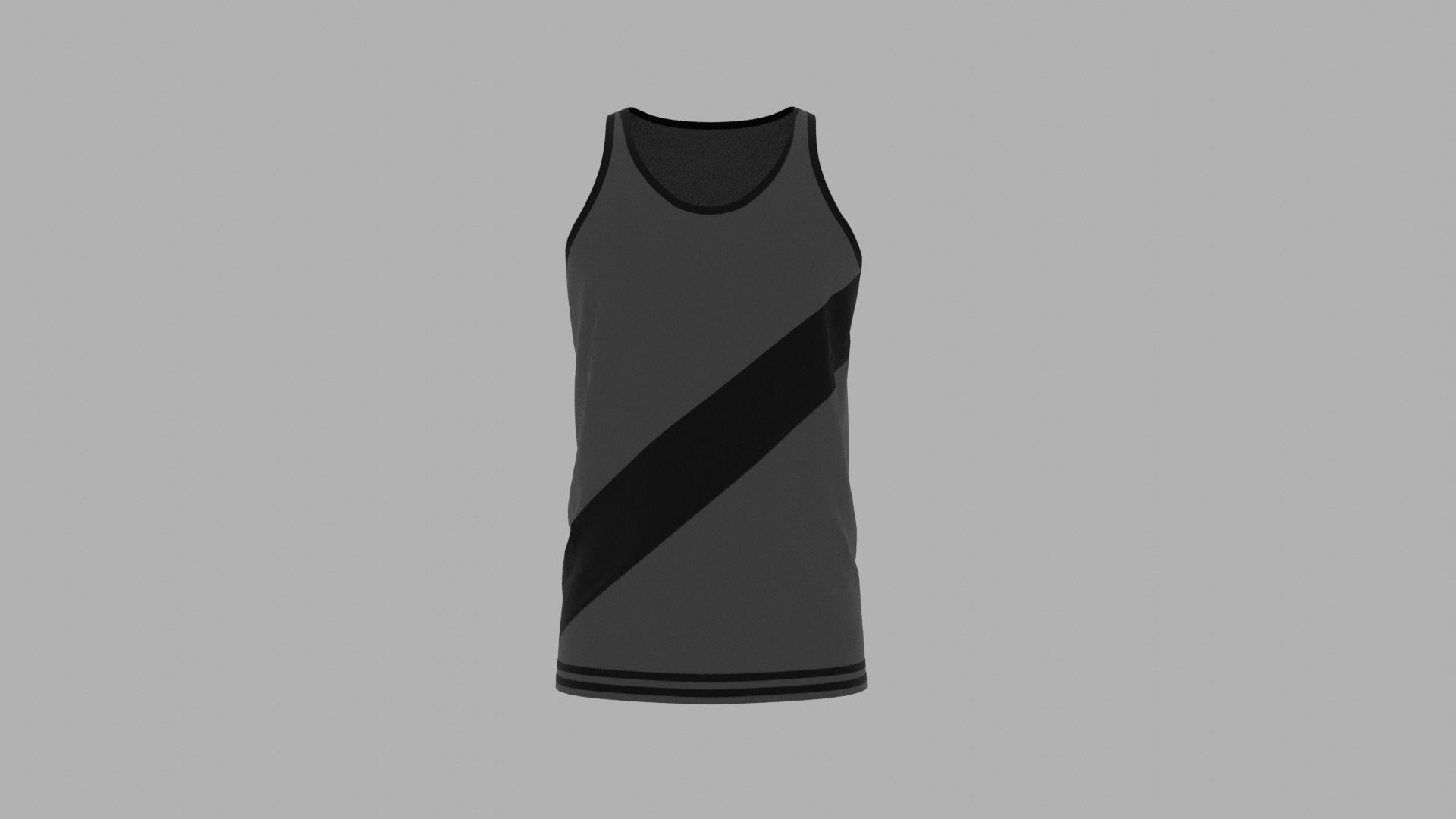 Tank Top Low-poly 3D model_1