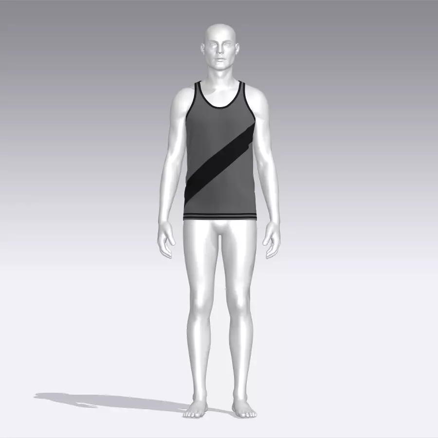 Tank Top Low-poly 3D model_0