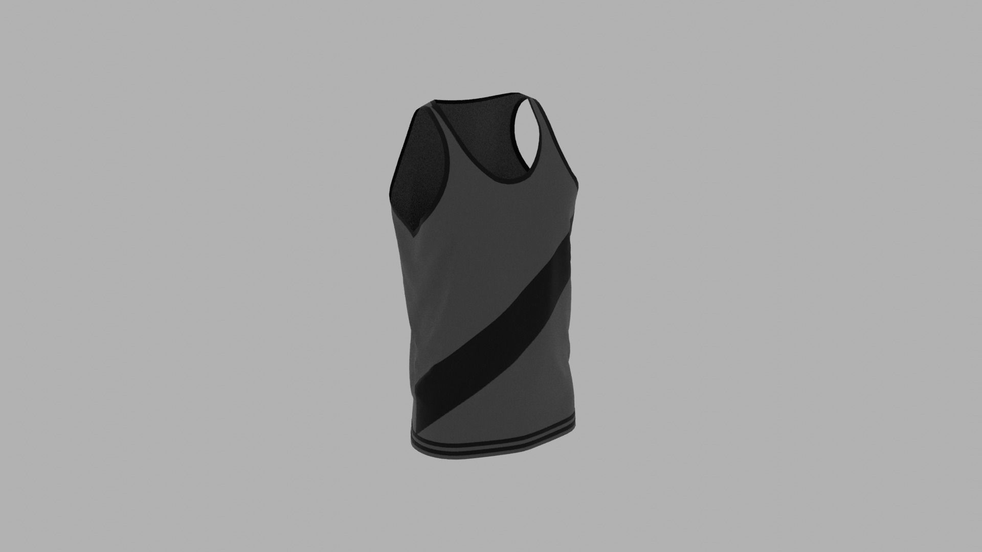 Tank Top Low-poly 3D model_4