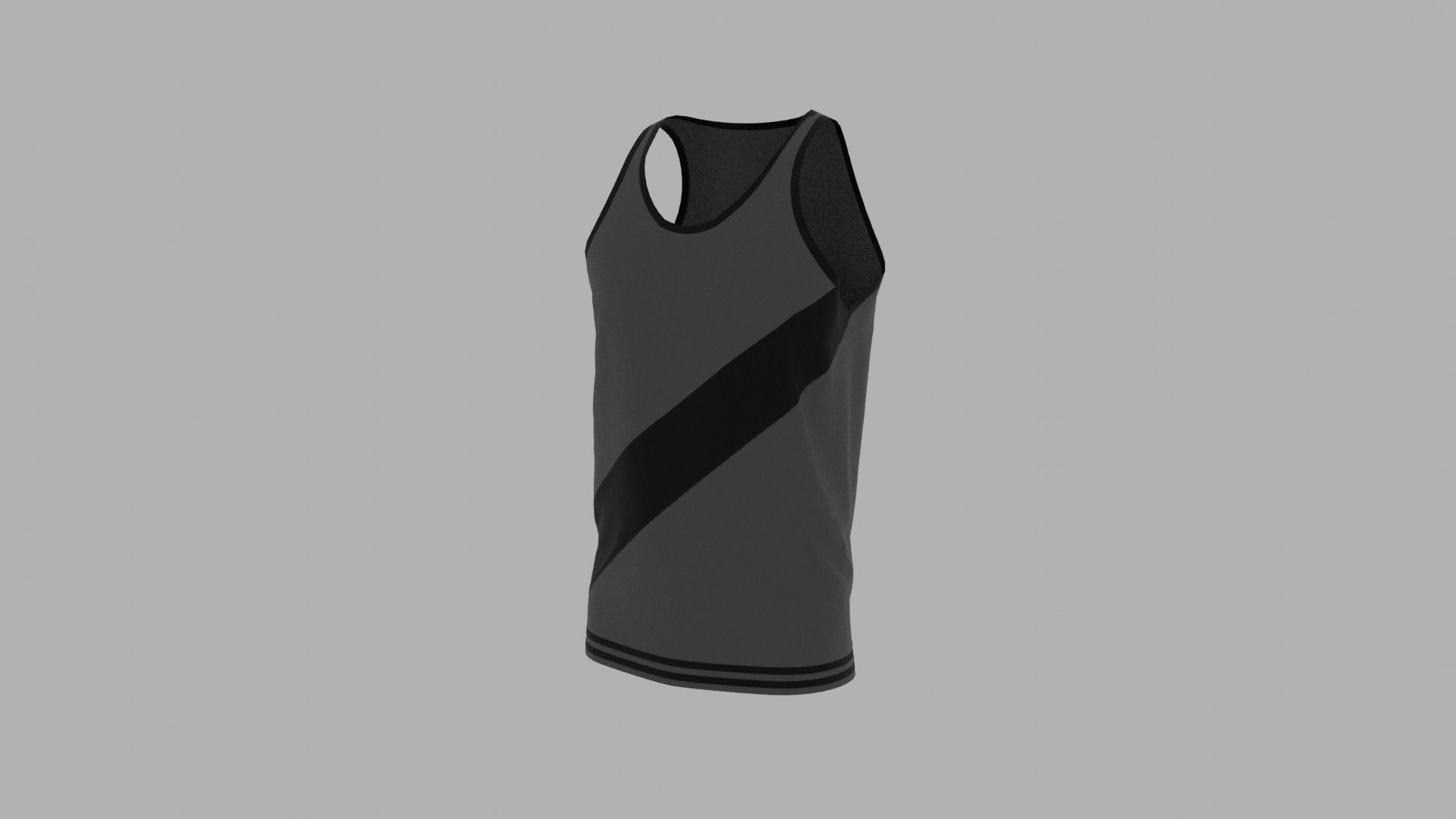 Tank Top Low-poly 3D model_2