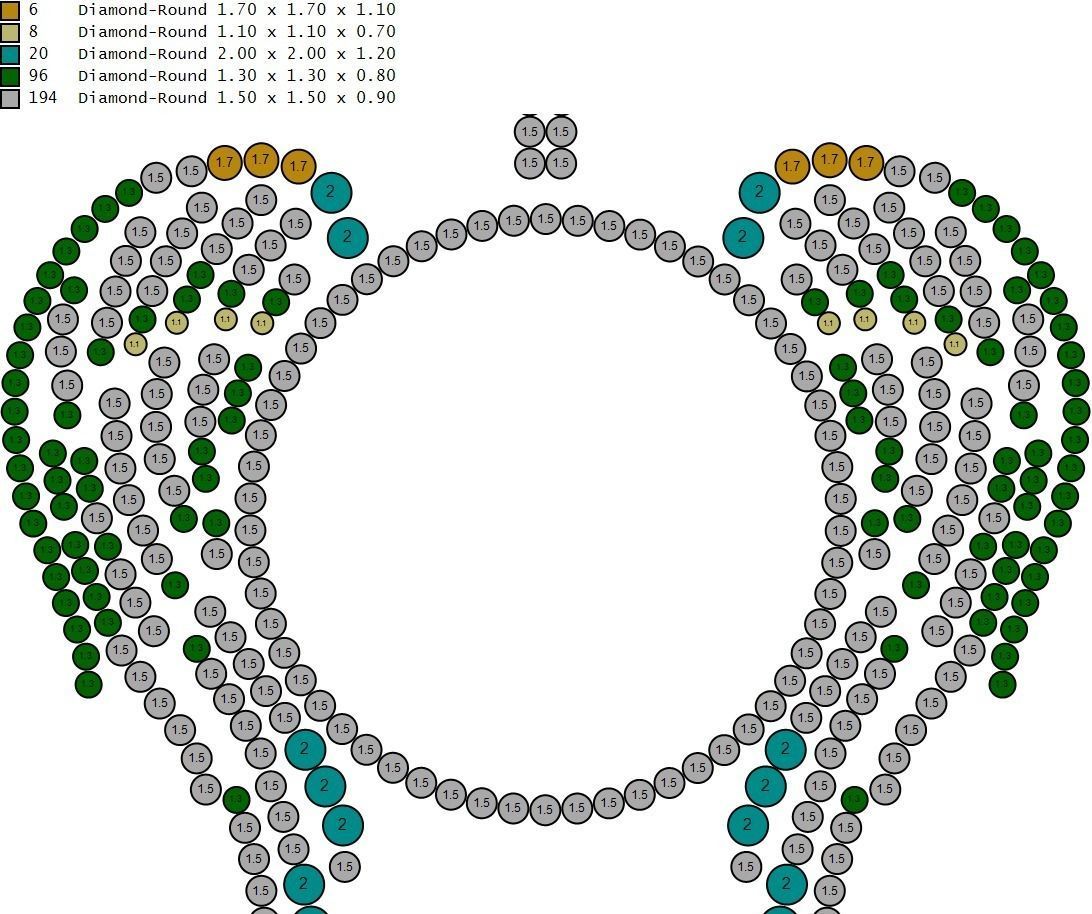 Wings circle picture pendant 3D model_4