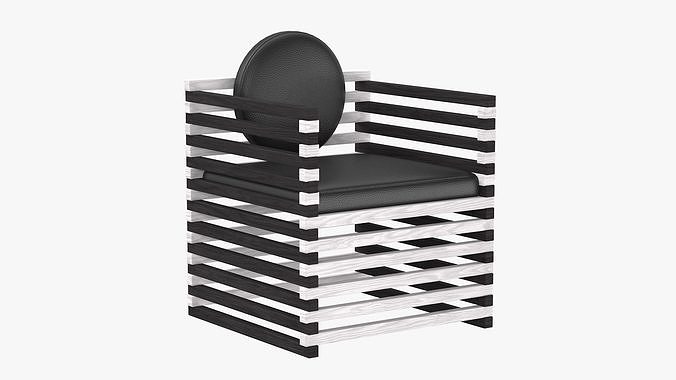 Kelly Wearstler Hauser Armchair 3D model