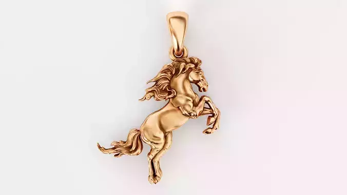 Horse pendant 3D print model