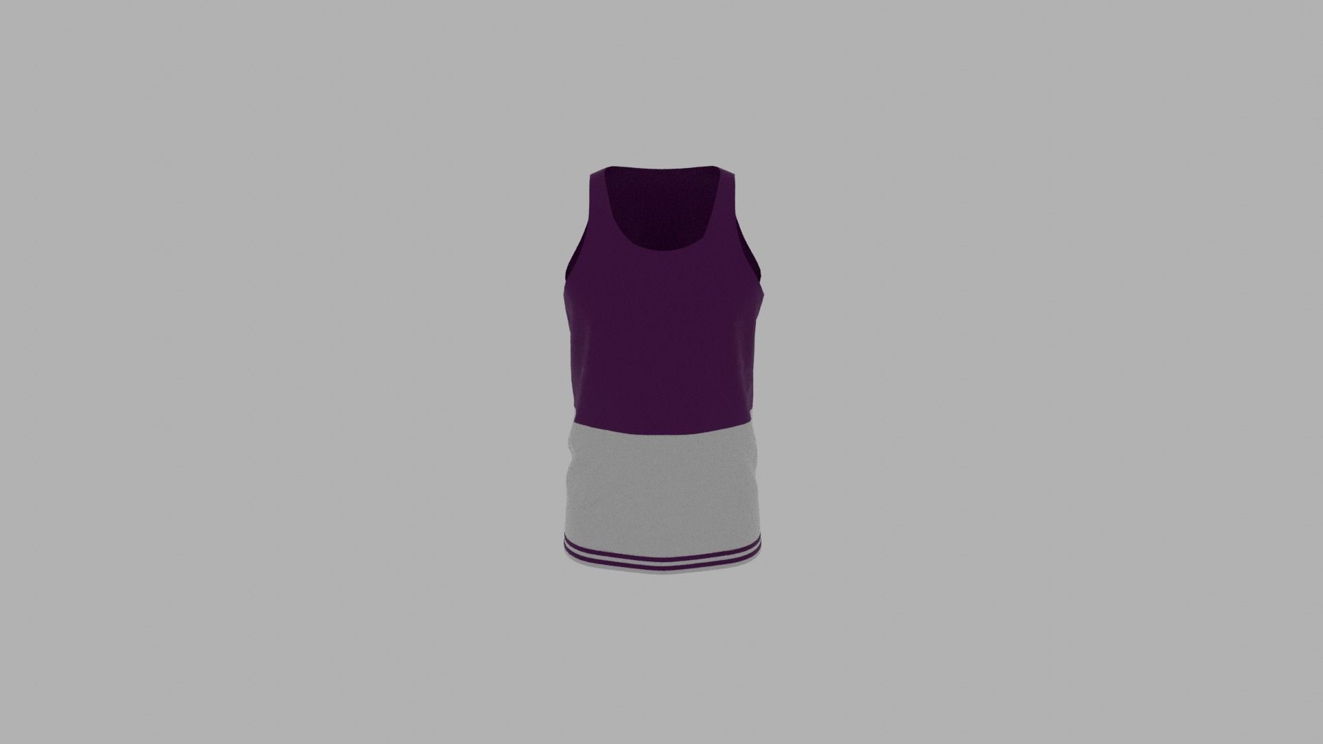 Tank Top Low-poly 3D model_5