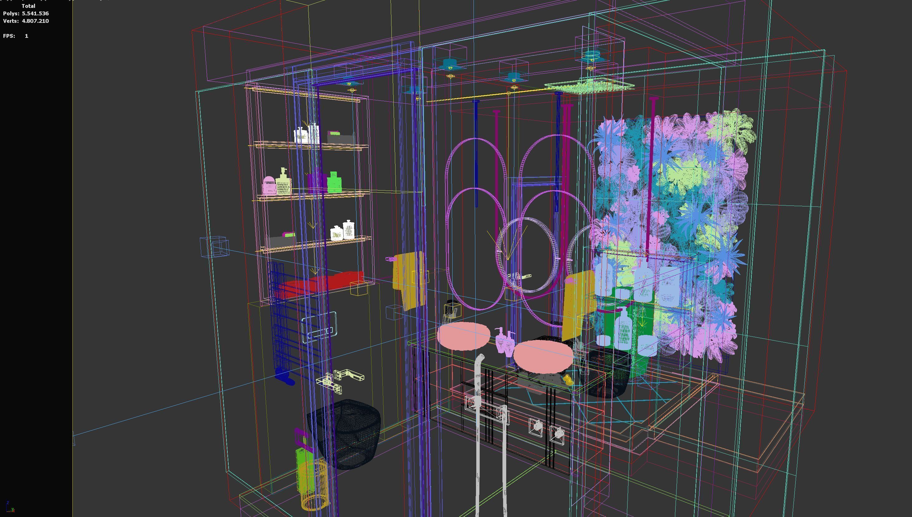 Bathroom Design Modern DV II Villa FGM 3D model_4