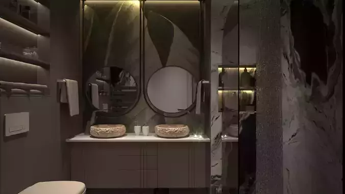 Bathroom Design Modern DV II Villa FGM 3D model