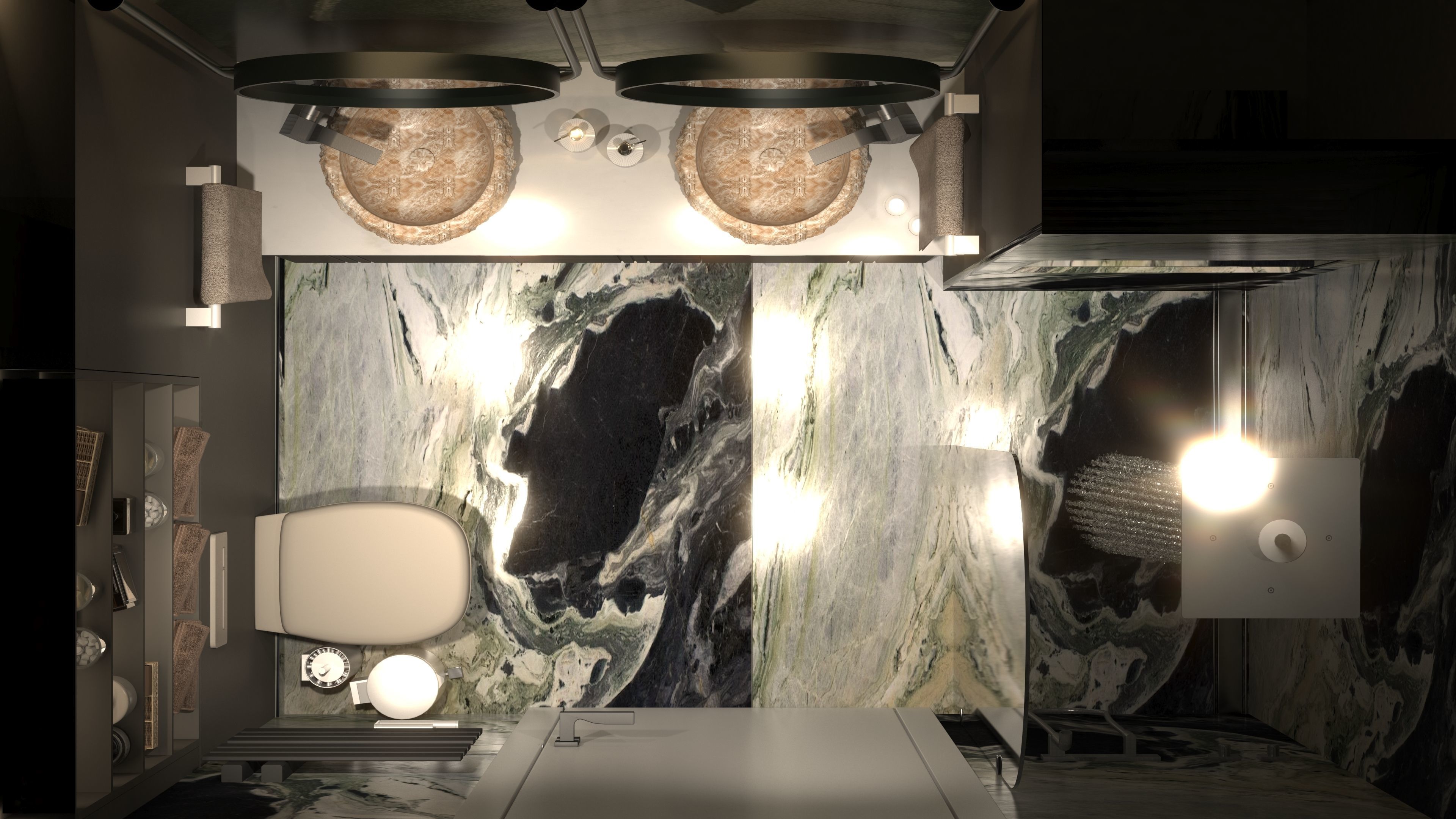Bathroom Design Modern DV II Villa FGM 3D model_3
