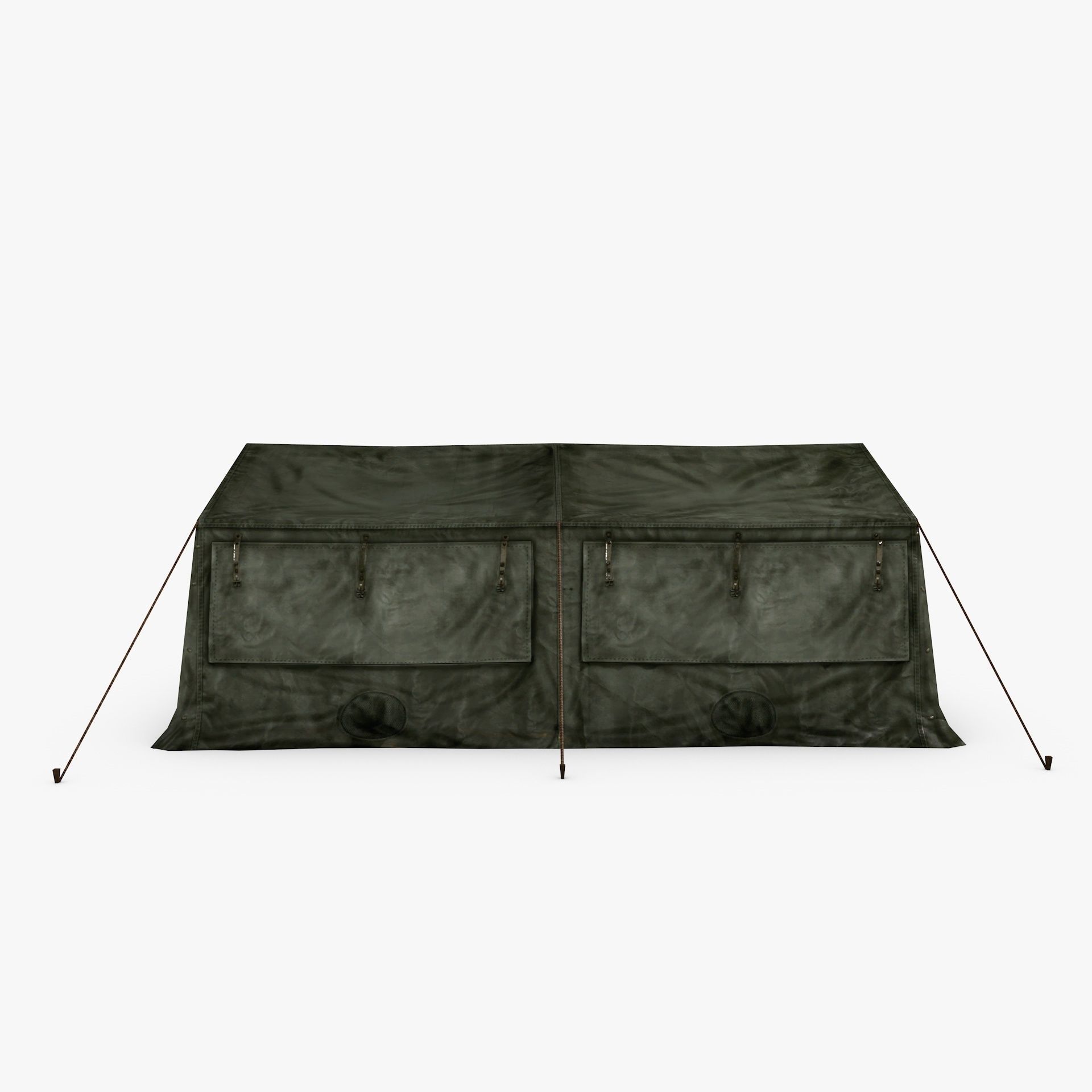 Military Army Frame Tent Low Poly Low-poly 3D model_7