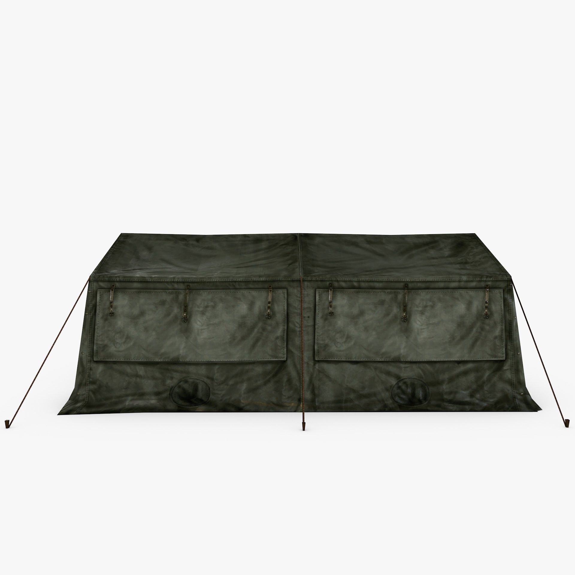 Military Army Frame Tent Low Poly Low-poly 3D model_12