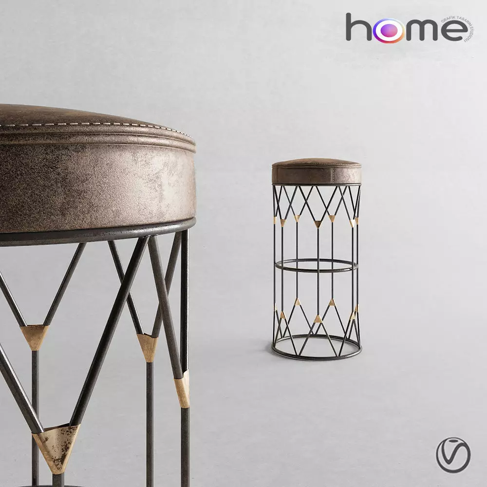 Stool home bar 3D model