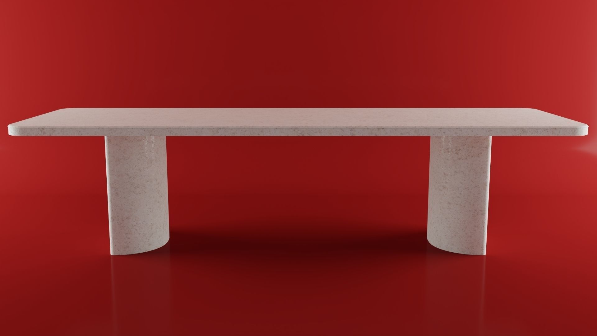 Marble Table and Chair 3D model_3