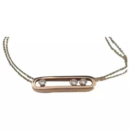 YD273 rose gold bracelet with two diamonds