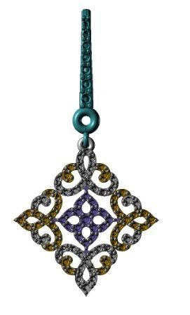 YD274 pendant made of crystals 3D print model_4