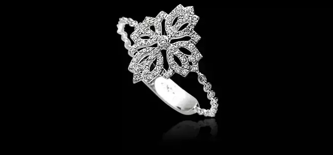 YD276 rose gold ring with diamonds