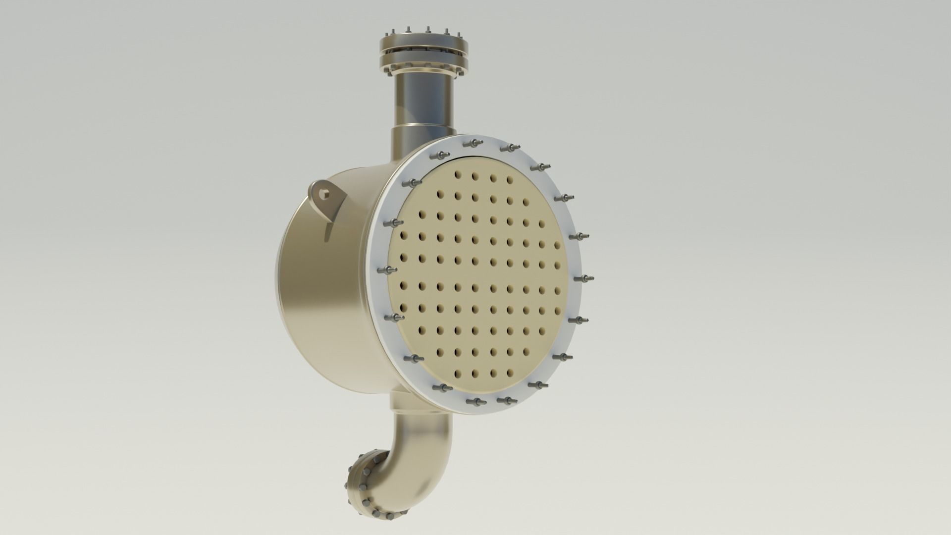 Shell and Tube Heat Exchanger 3D 3D model_10