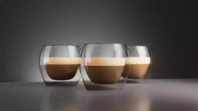 double wall coffee glass
