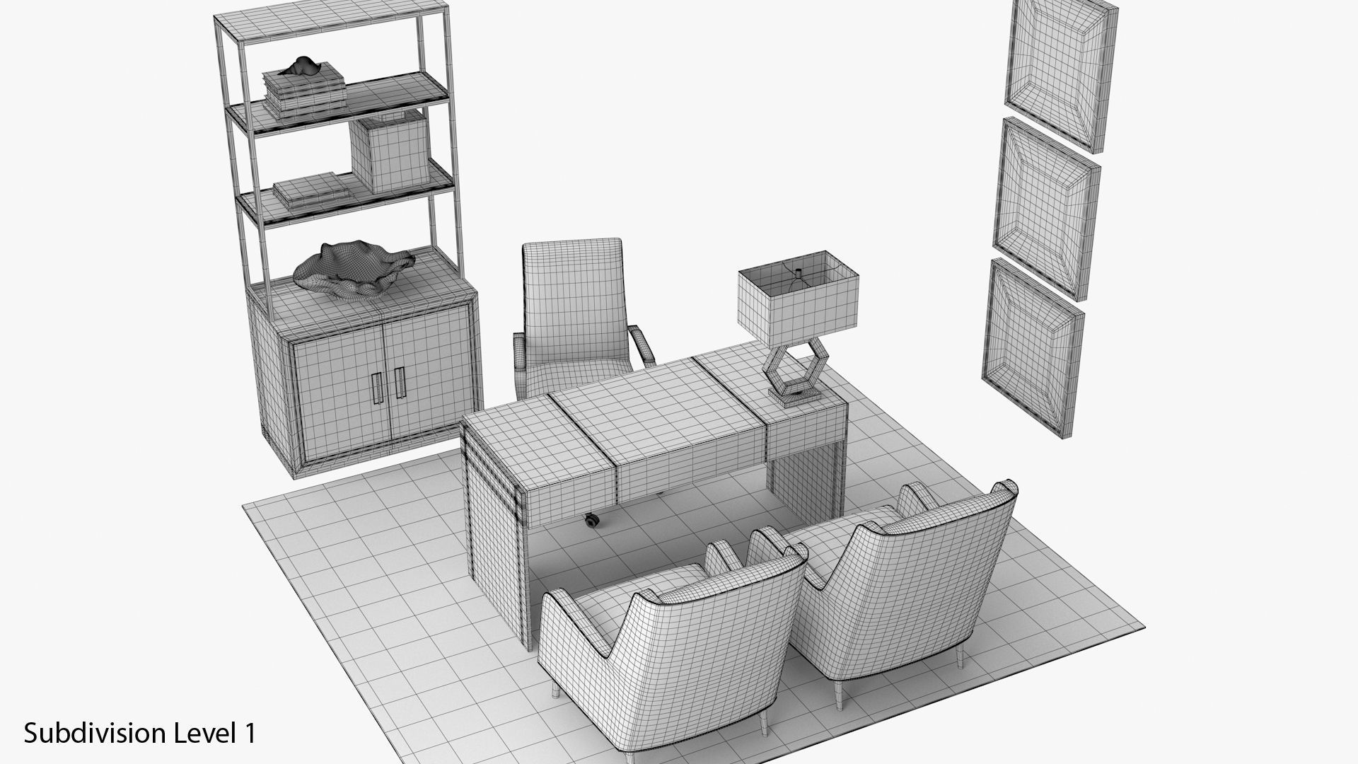 Ethan Allen Productive workflow home office 3D model_14