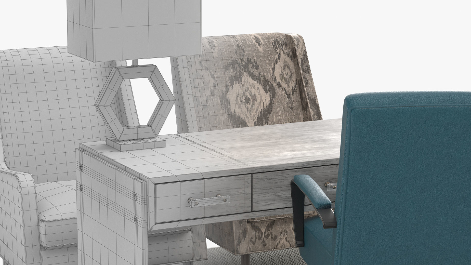 Ethan Allen Productive workflow home office 3D model_7