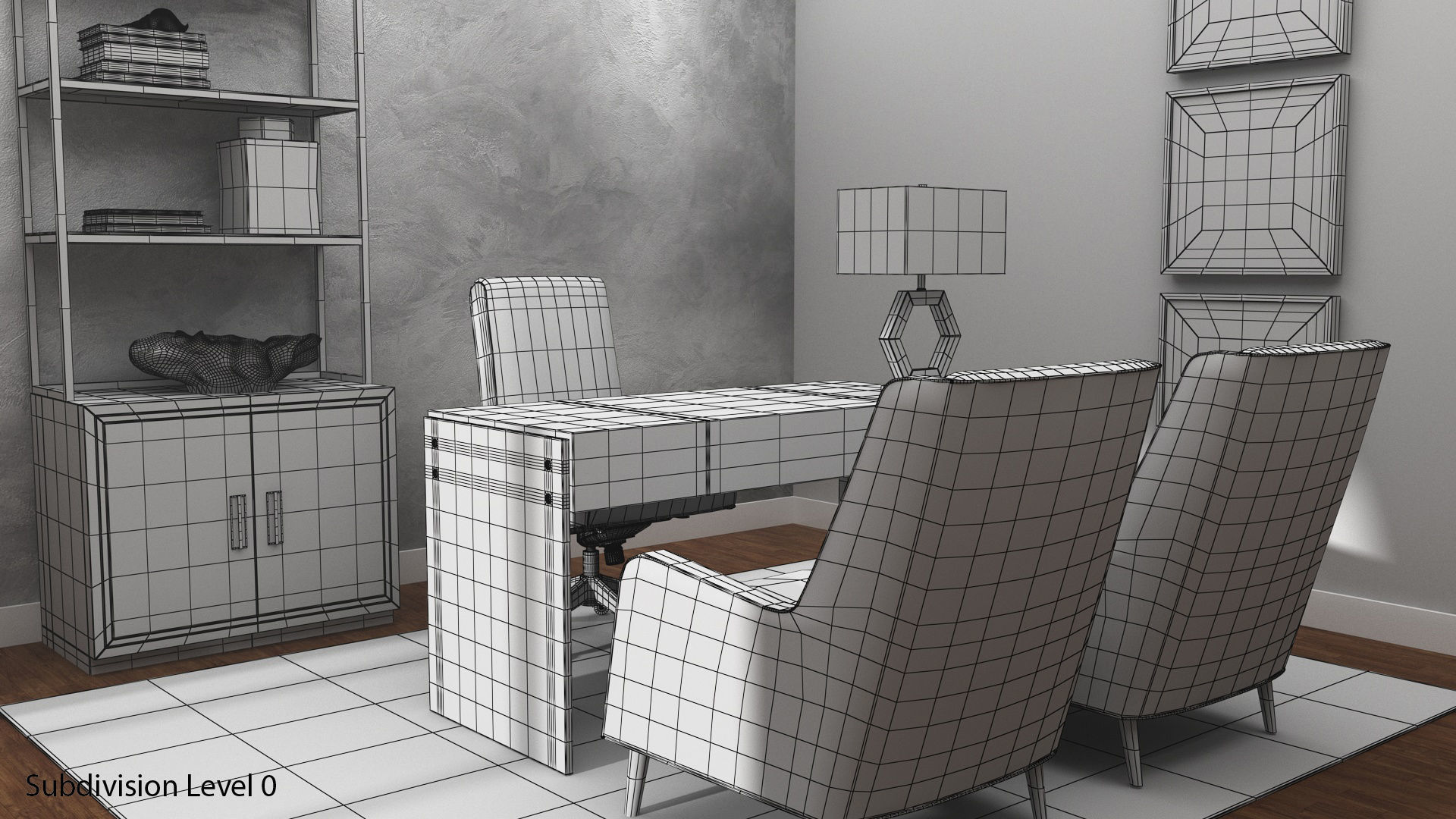 Ethan Allen Productive workflow home office 3D model_1