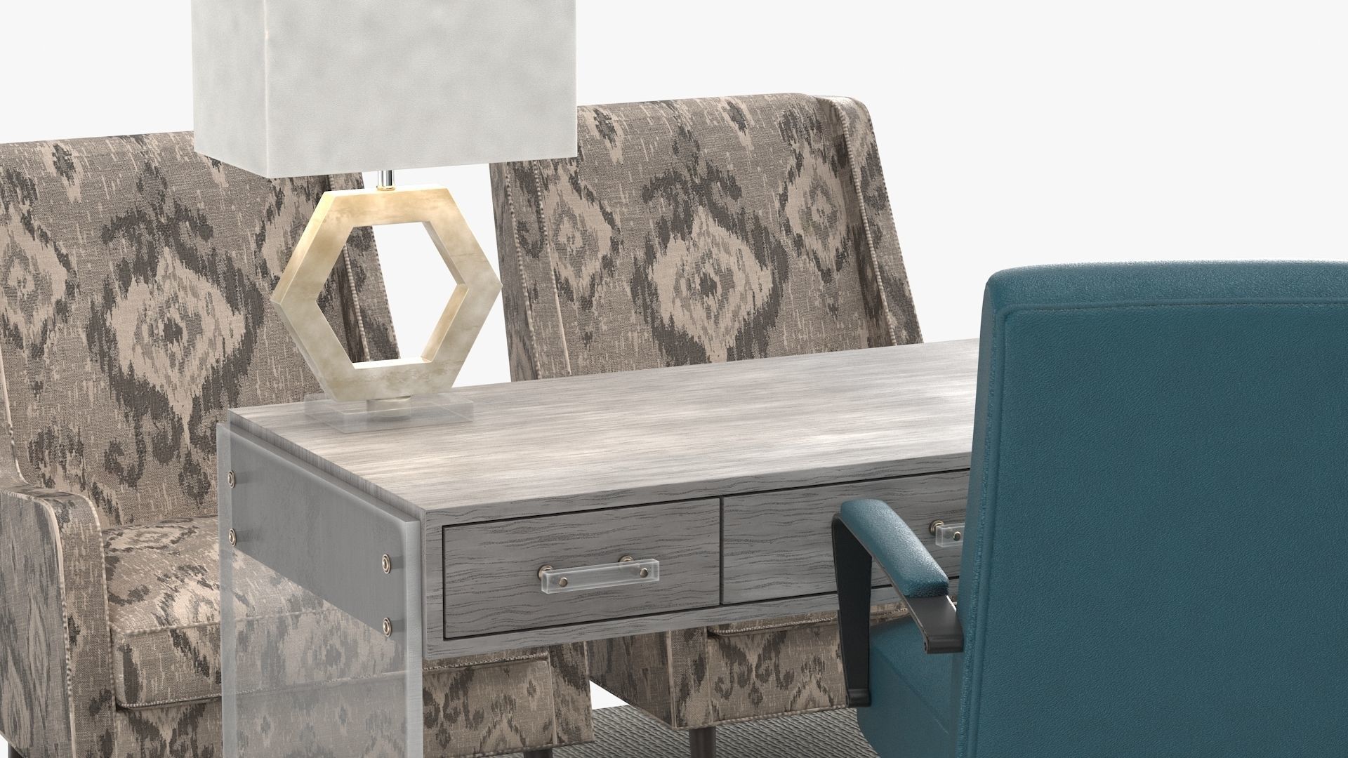 Ethan Allen Productive workflow home office 3D model_8