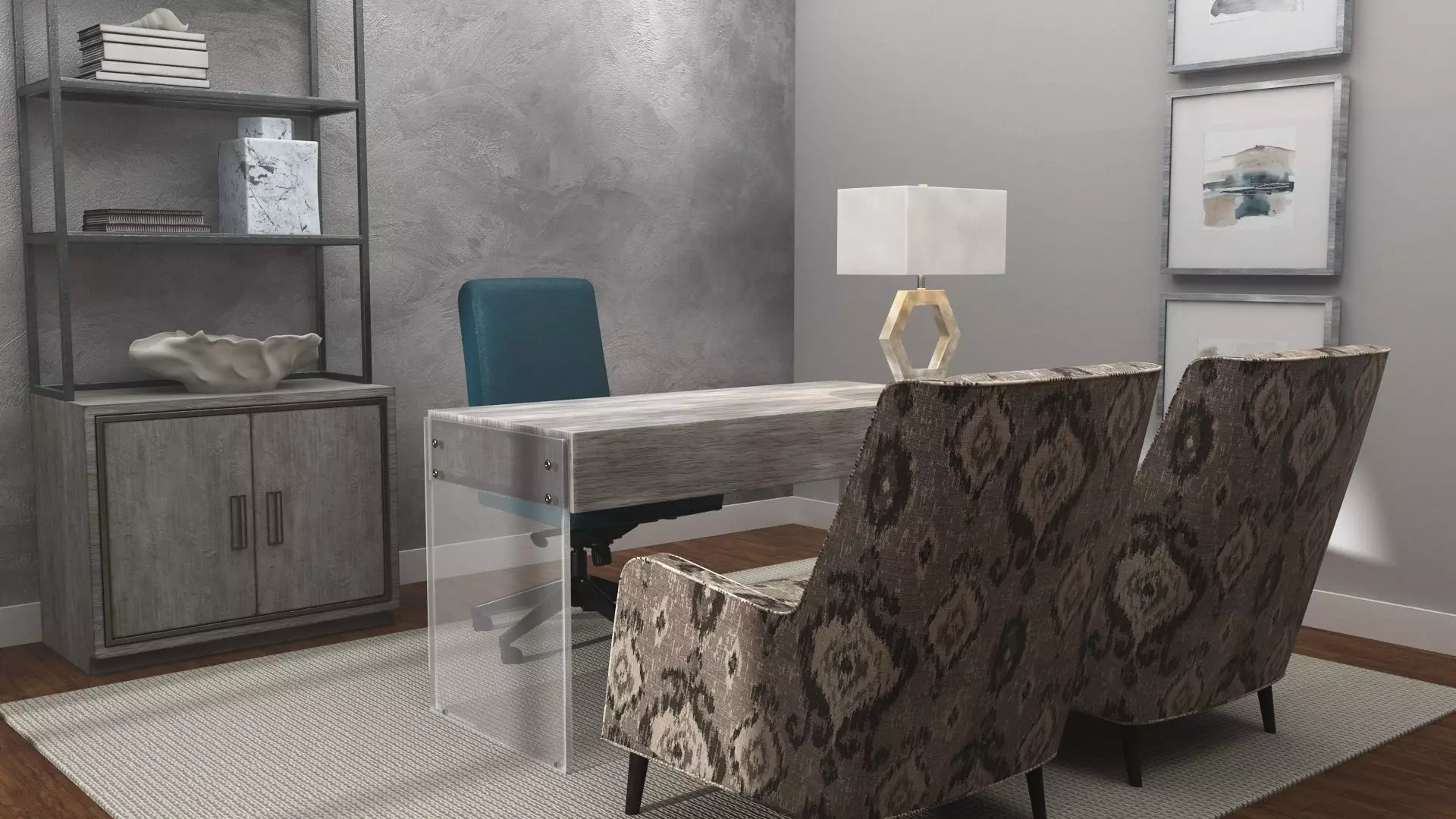 Ethan Allen Productive workflow home office 3D model_0