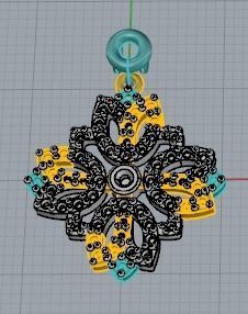YD279 pendant with flower 3D print model_1