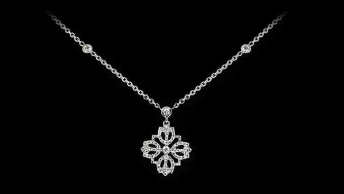 YD279 pendant with flower