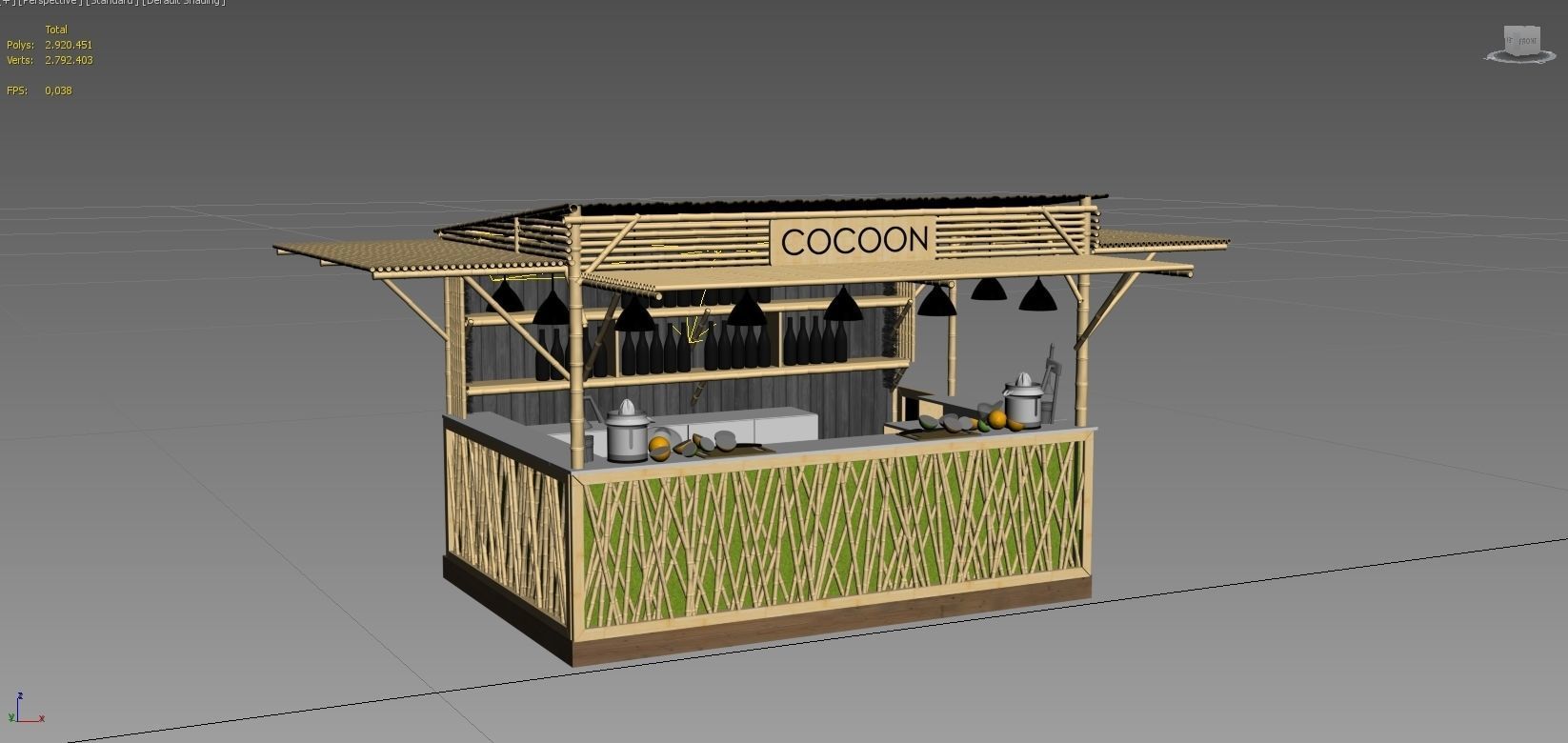 Bamboo stand 3d model 3D model_2