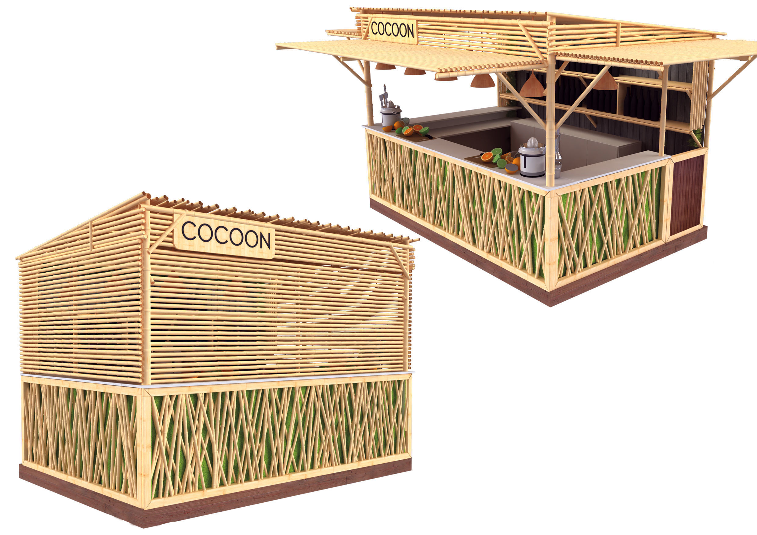 Bamboo stand 3d model 3D model_1