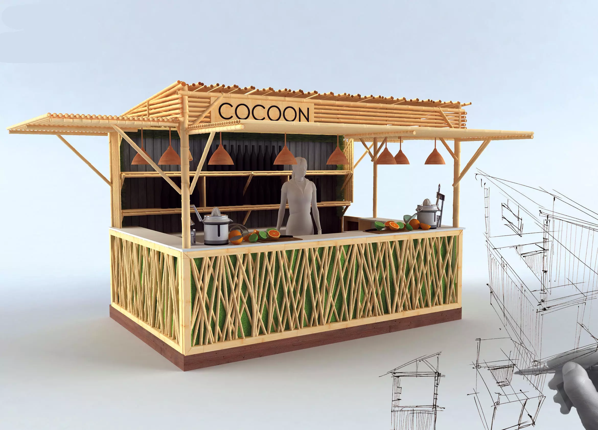 Bamboo stand 3d model 3D model_0