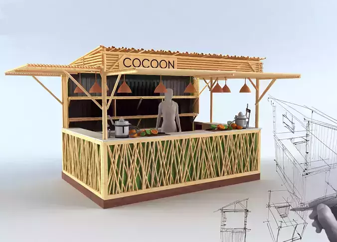 Bamboo stand 3d model