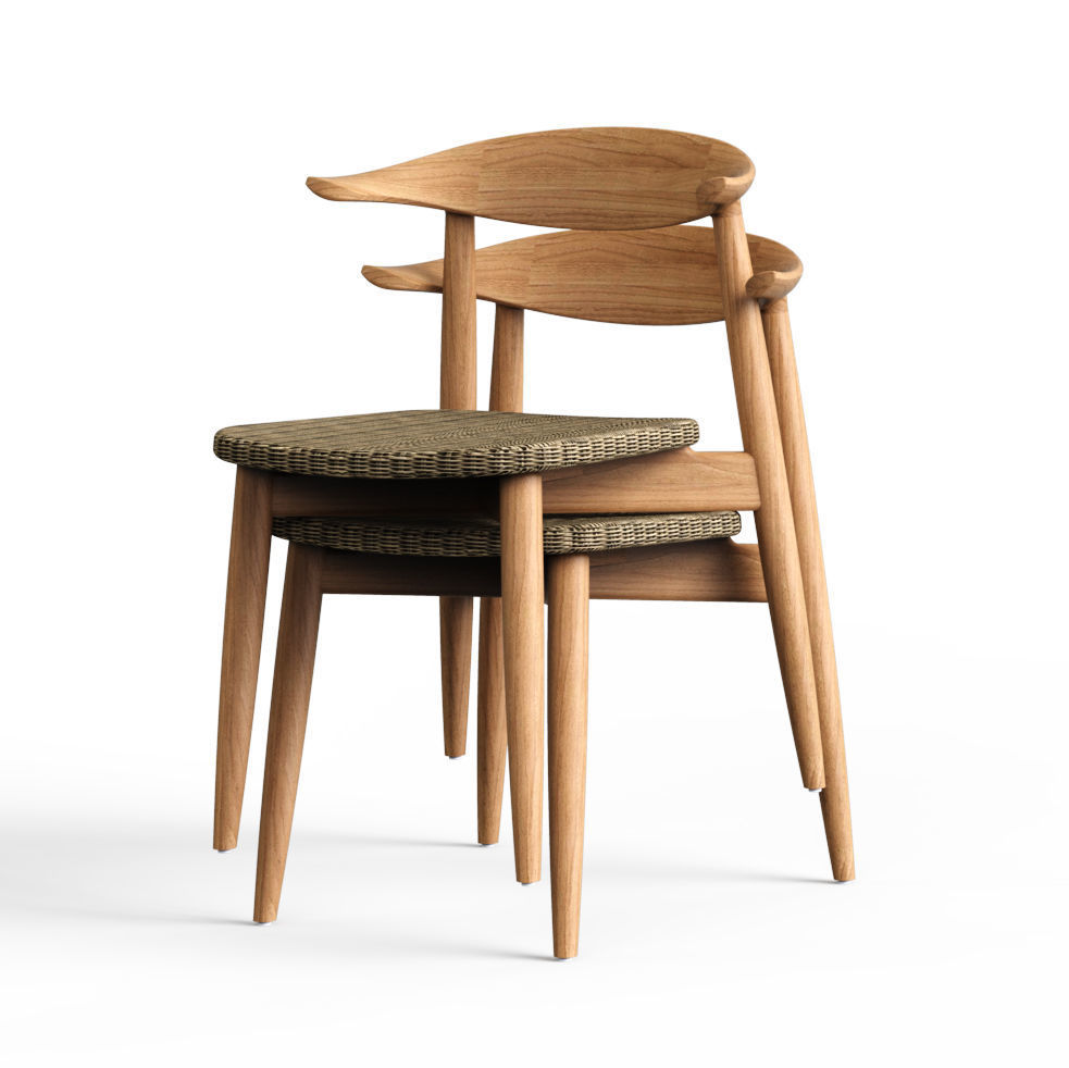 Eagean Stacking Chair 3D model_2
