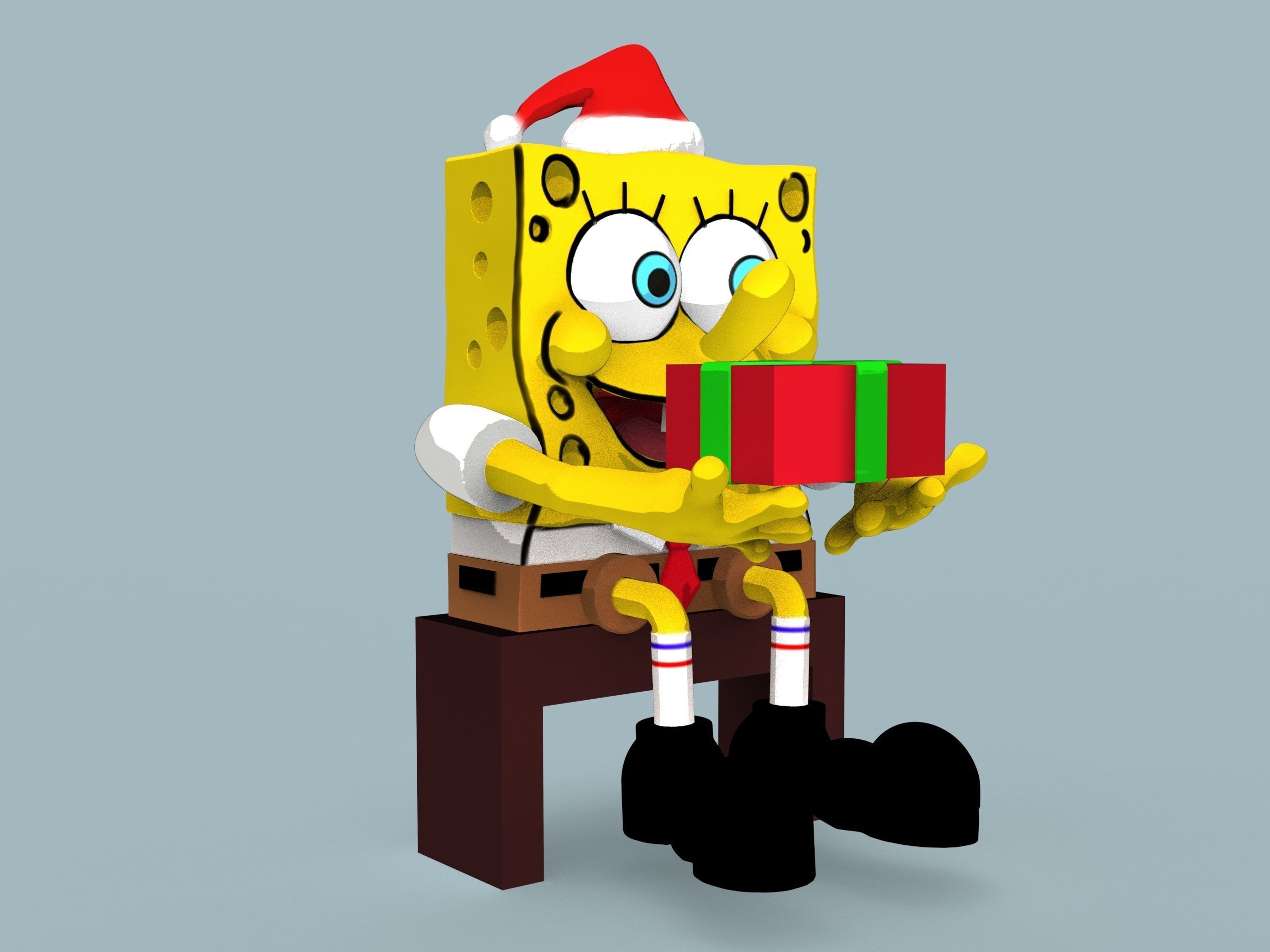 SpongeBob Christmas 3D print model_1
