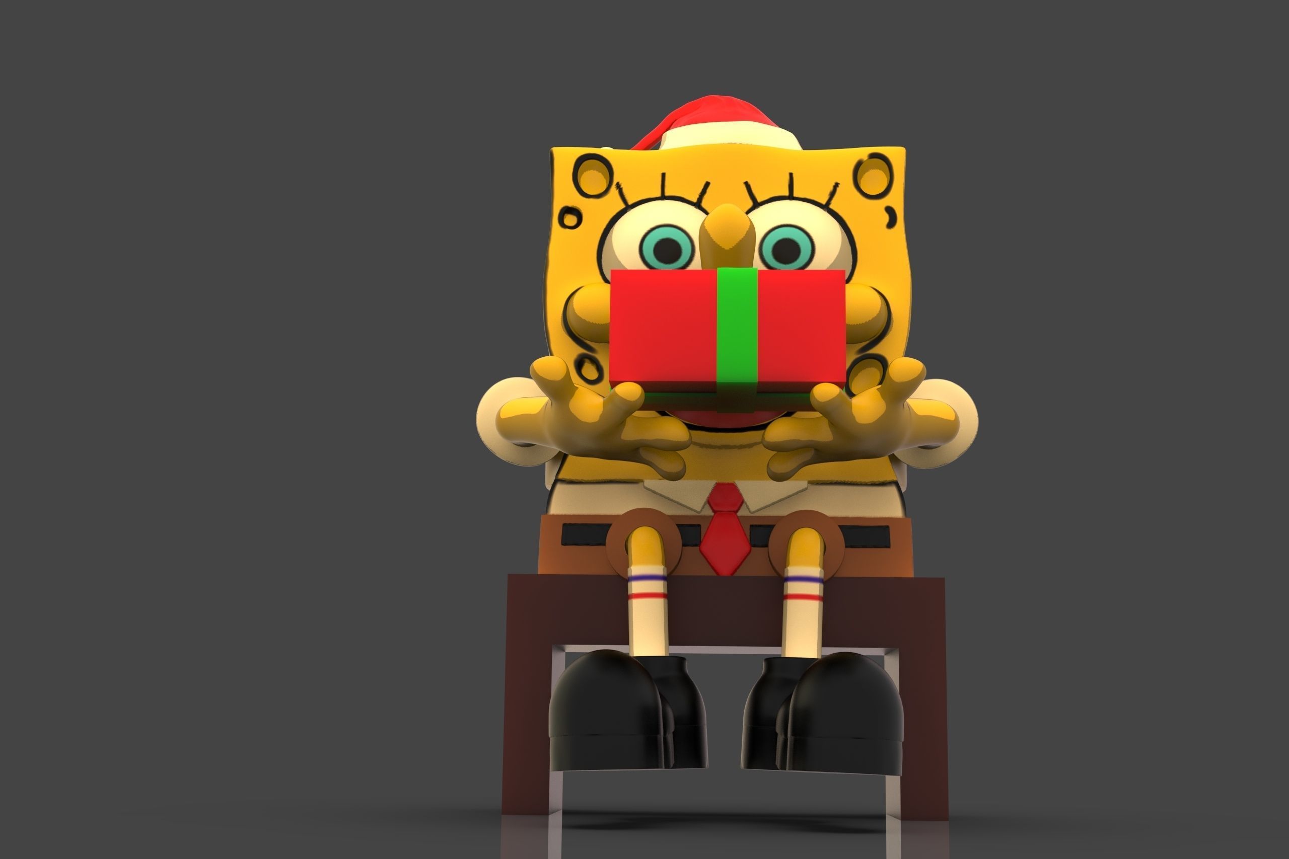 SpongeBob Christmas 3D print model_8