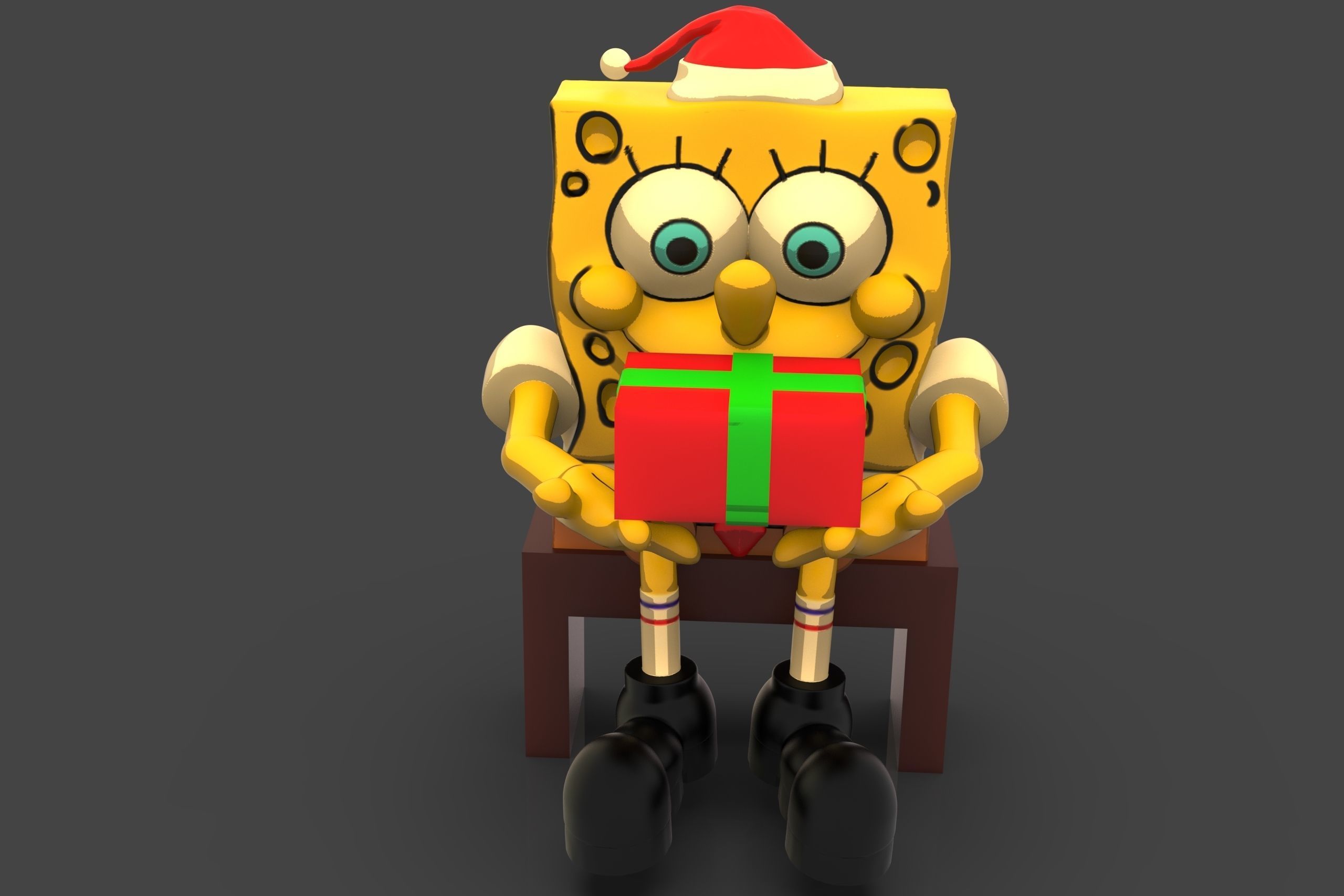 SpongeBob Christmas 3D print model_9