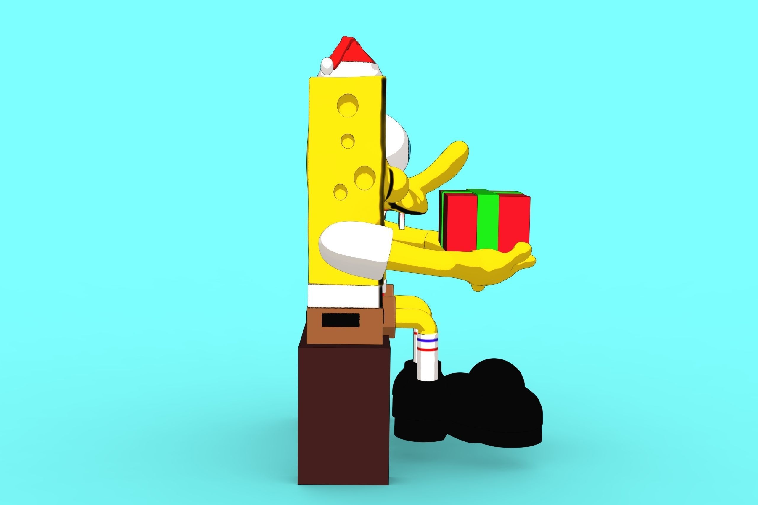 SpongeBob Christmas 3D print model_3