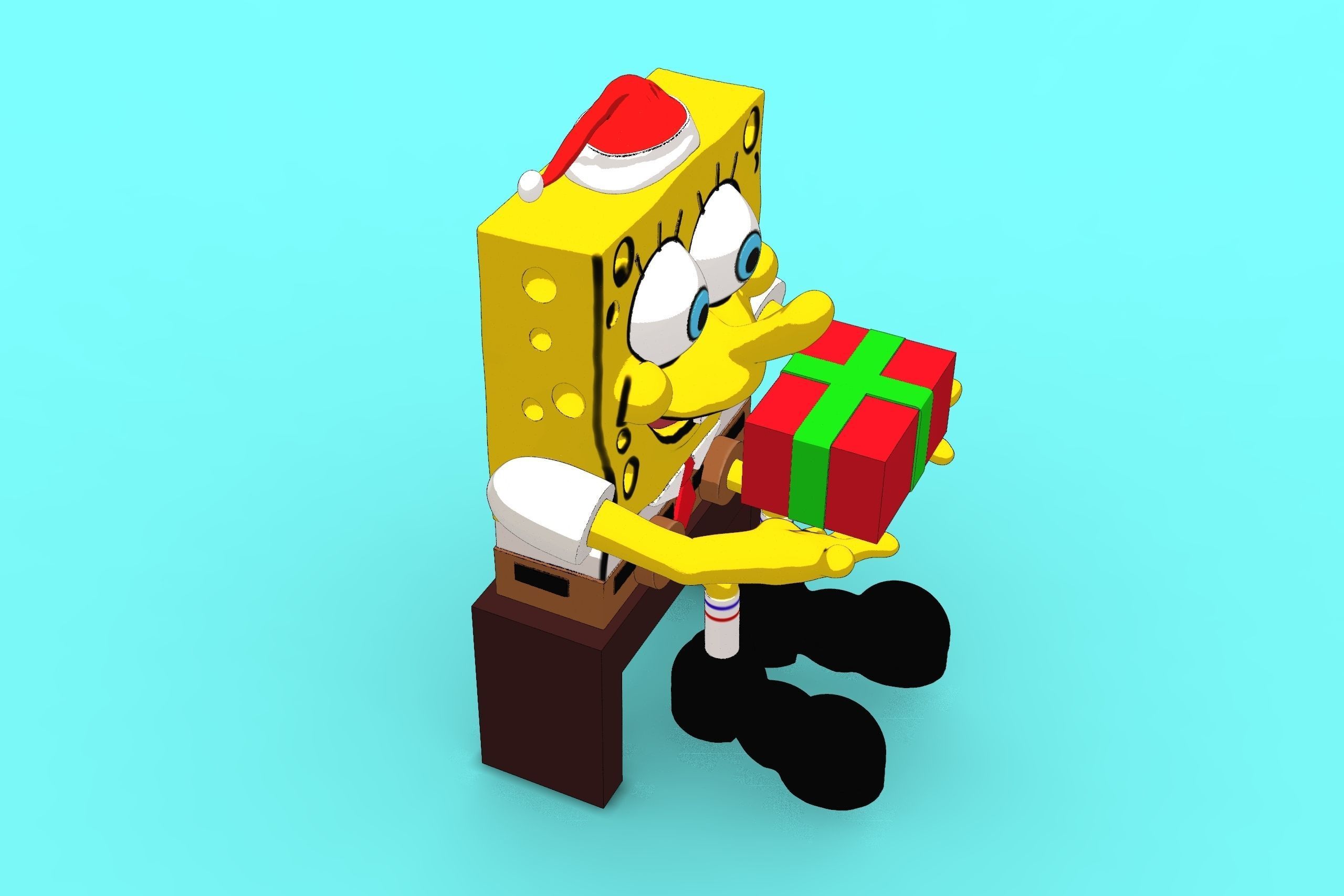 SpongeBob Christmas 3D print model_5
