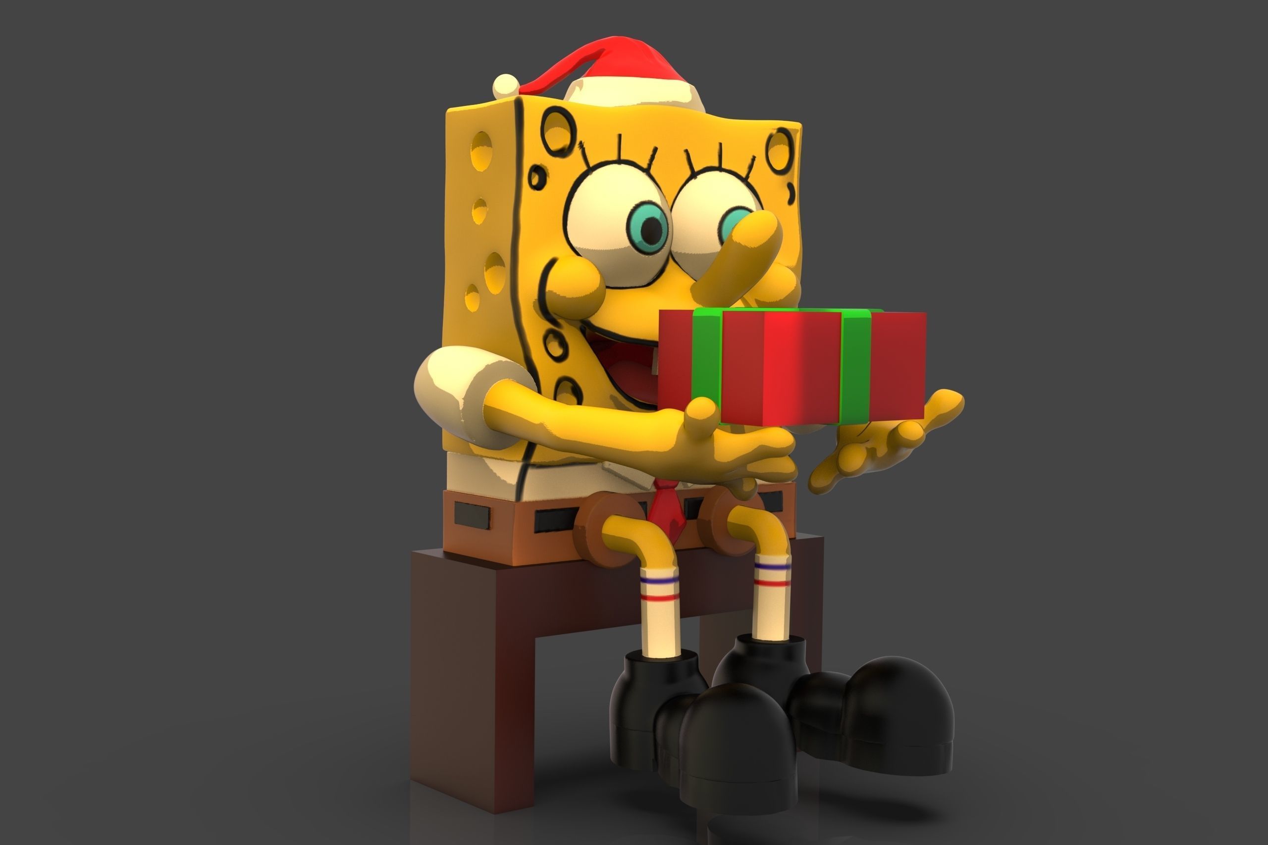 SpongeBob Christmas 3D print model_7