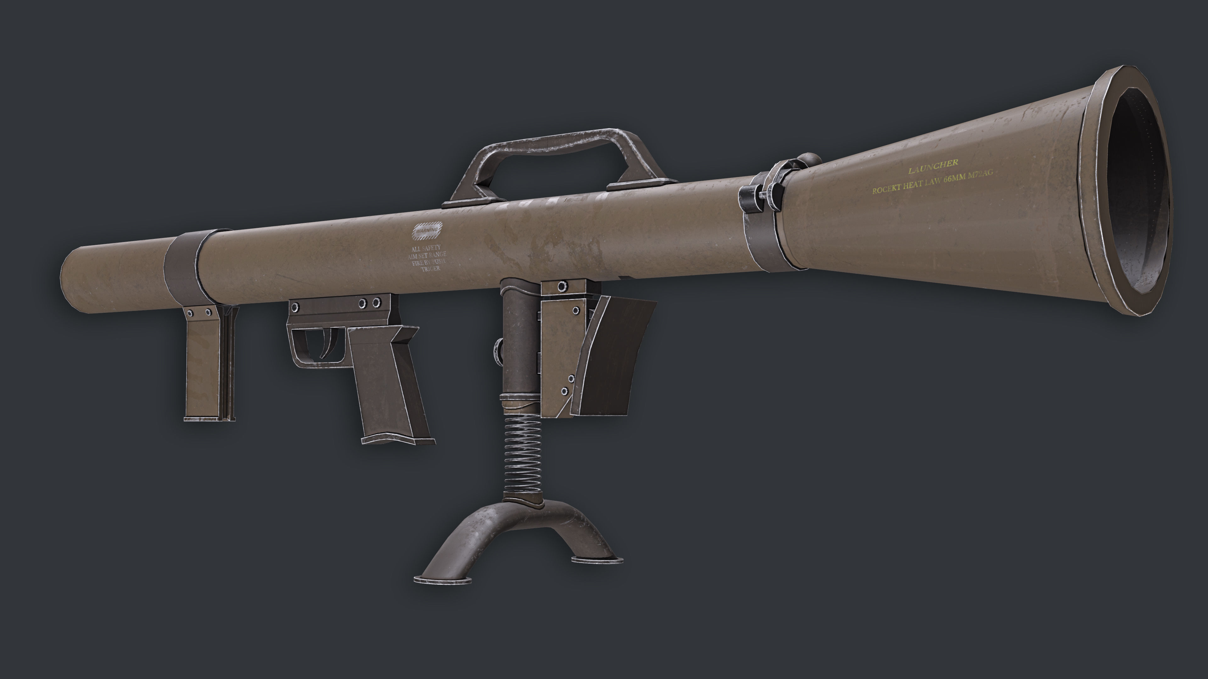 Rocket Launcher Game Ready 5   Low-poly 3D model_3