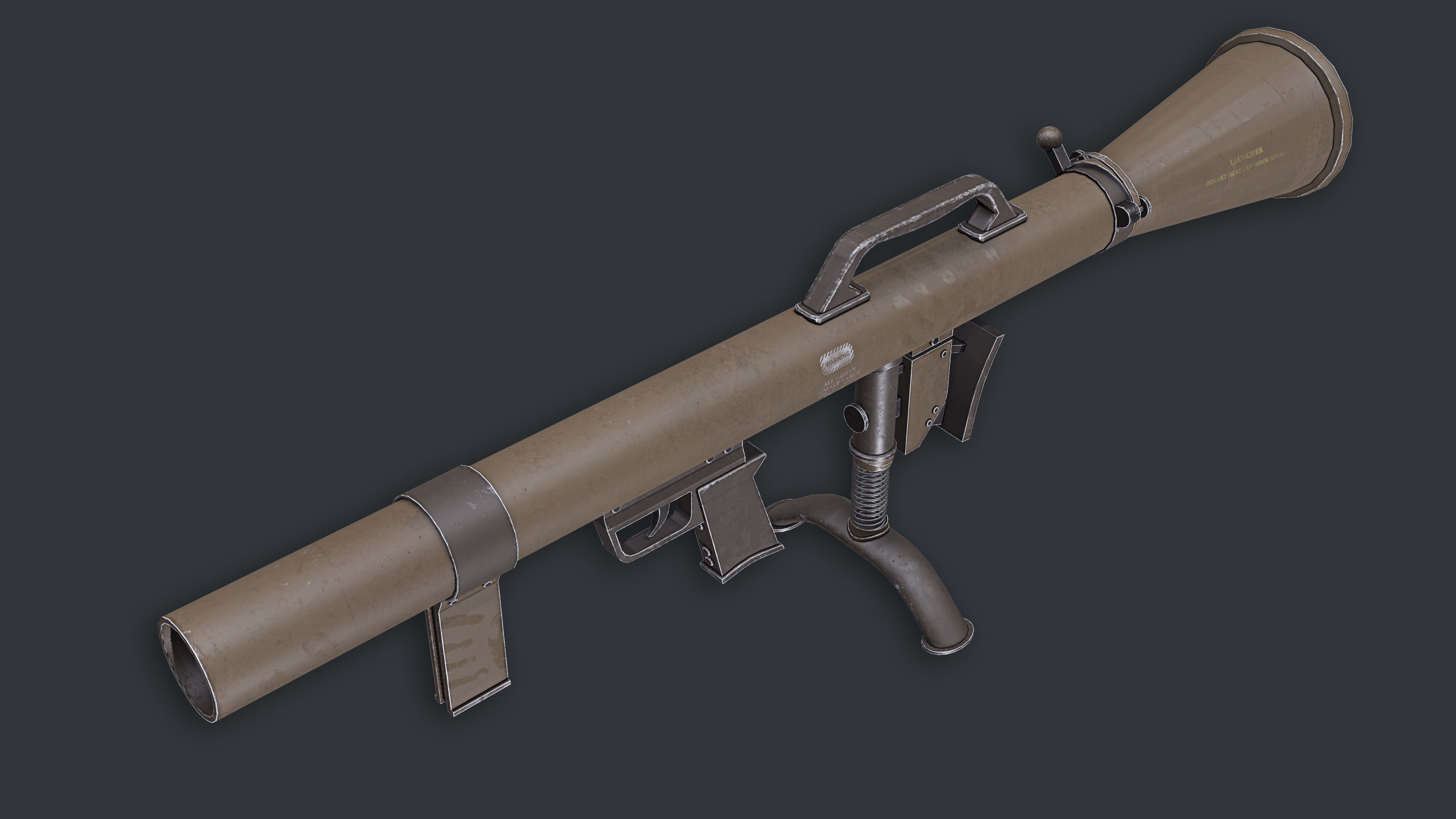 Rocket Launcher Game Ready 5   Low-poly 3D model_5