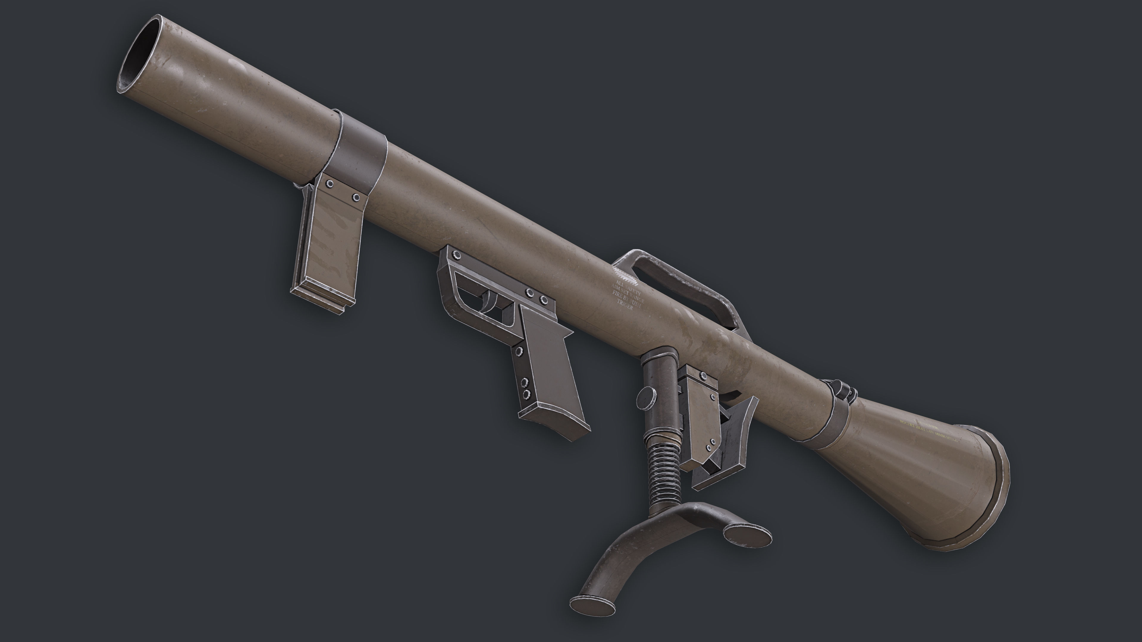 Rocket Launcher Game Ready 5   Low-poly 3D model_6