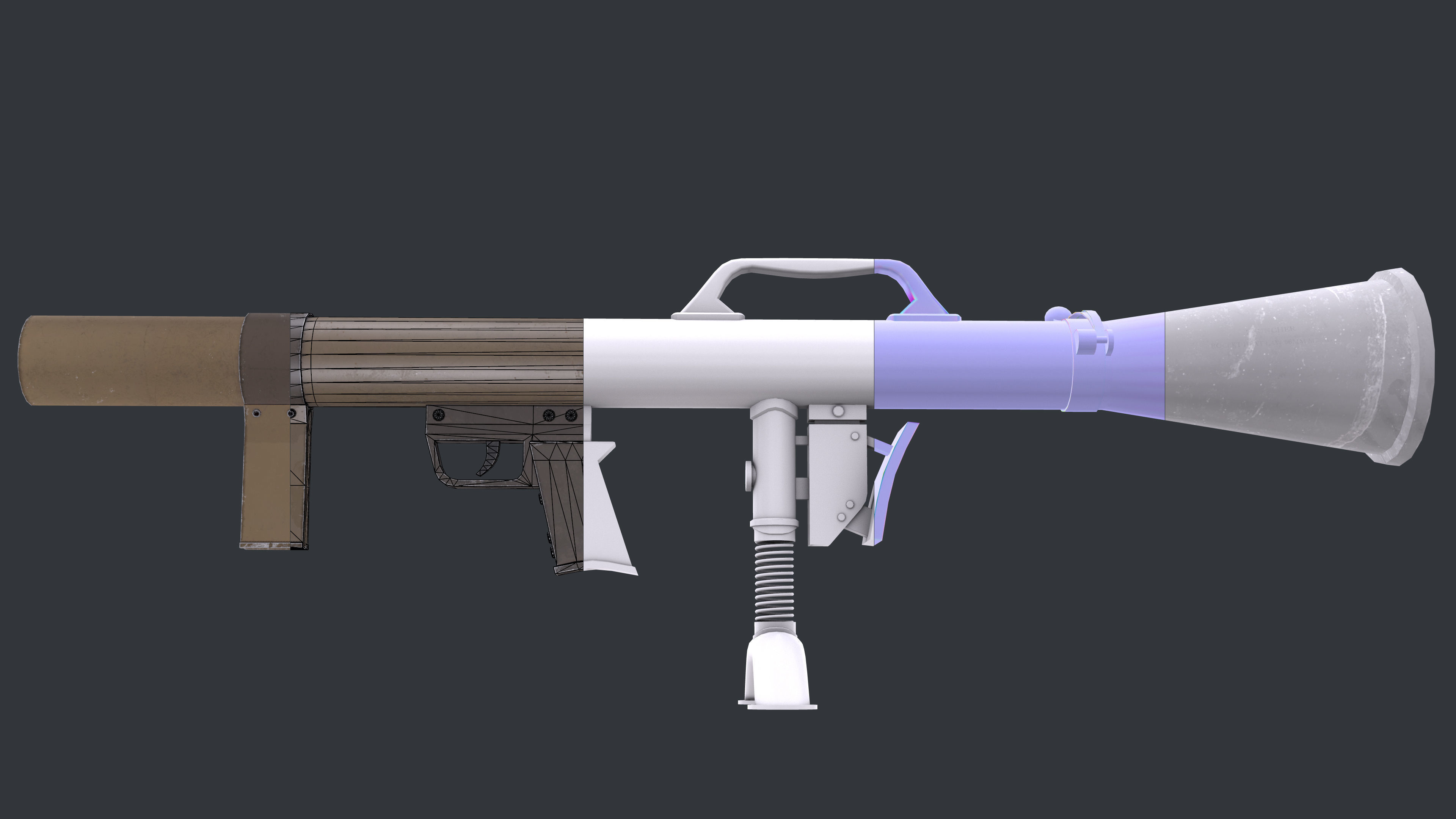 Rocket Launcher Game Ready 5   Low-poly 3D model_7