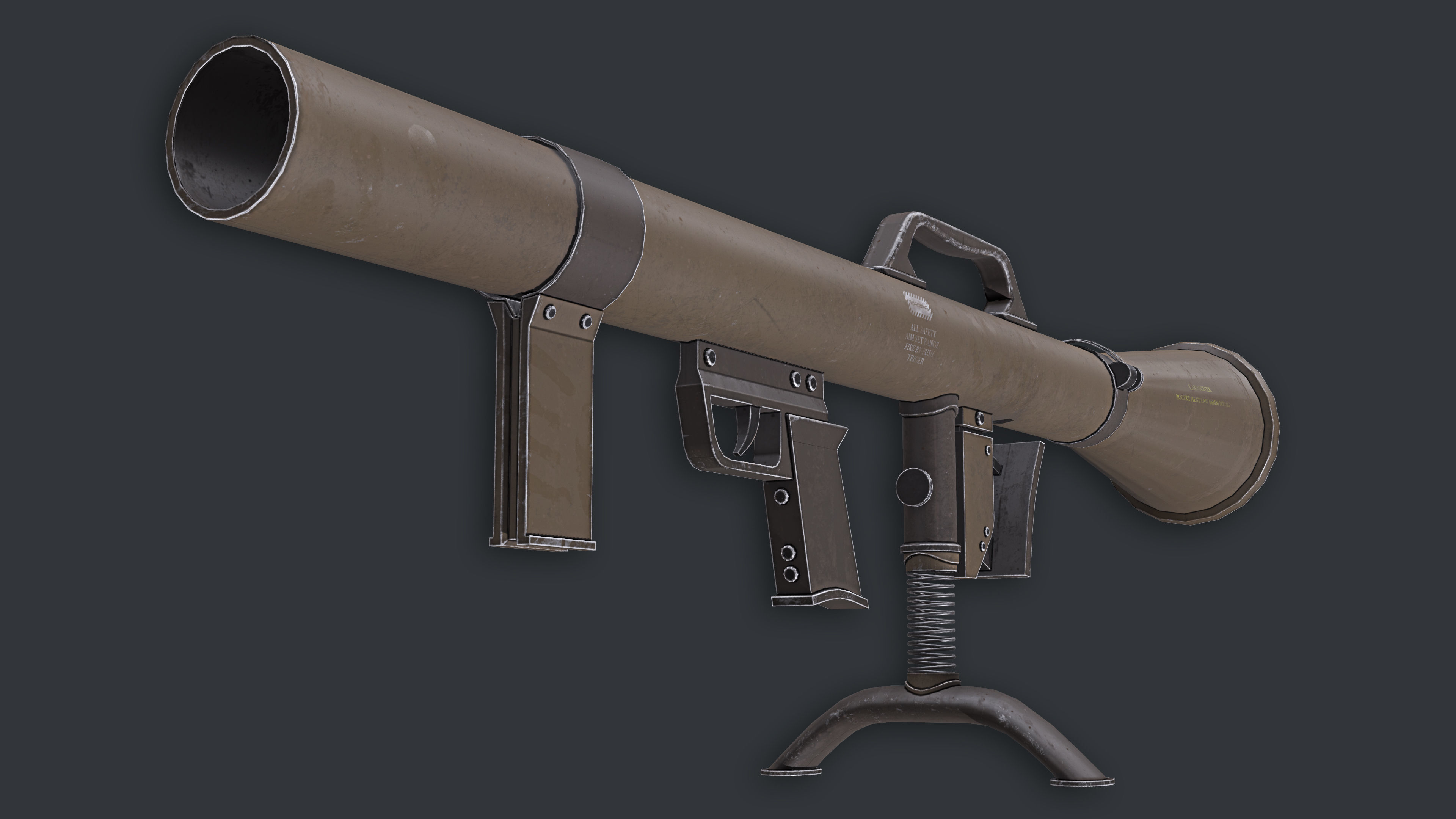 Rocket Launcher Game Ready 5   Low-poly 3D model_1